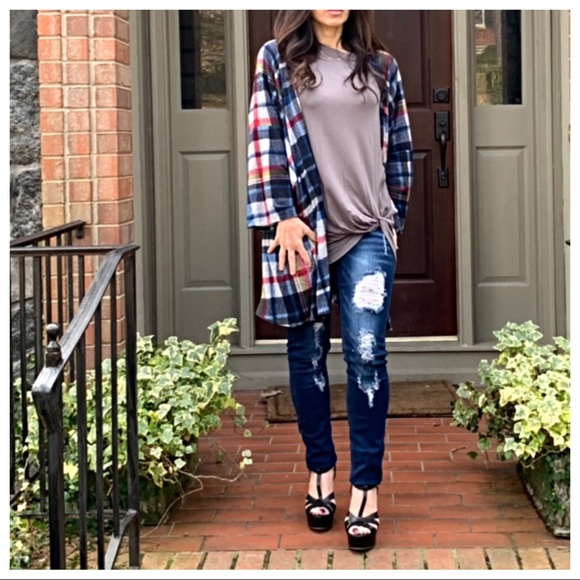 ✨LAST ONE✨Plaid kimono jacket - Picture 6 of 7